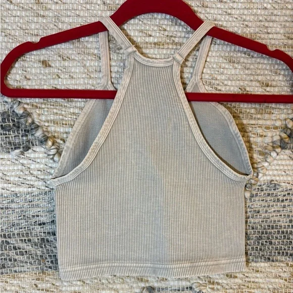 FREE PEOPLE FP MOVEMENT Happiness Runs Crop Tank Stone Eagle XS/S - Picture 4 of 9